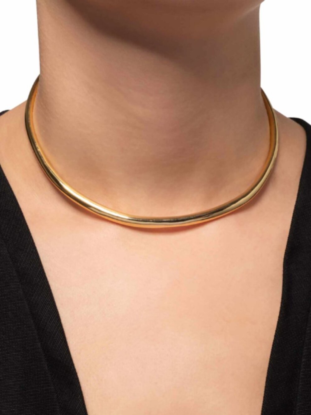 Alexis Bittar 14K Gold Plated Simple Thin Collar Necklace